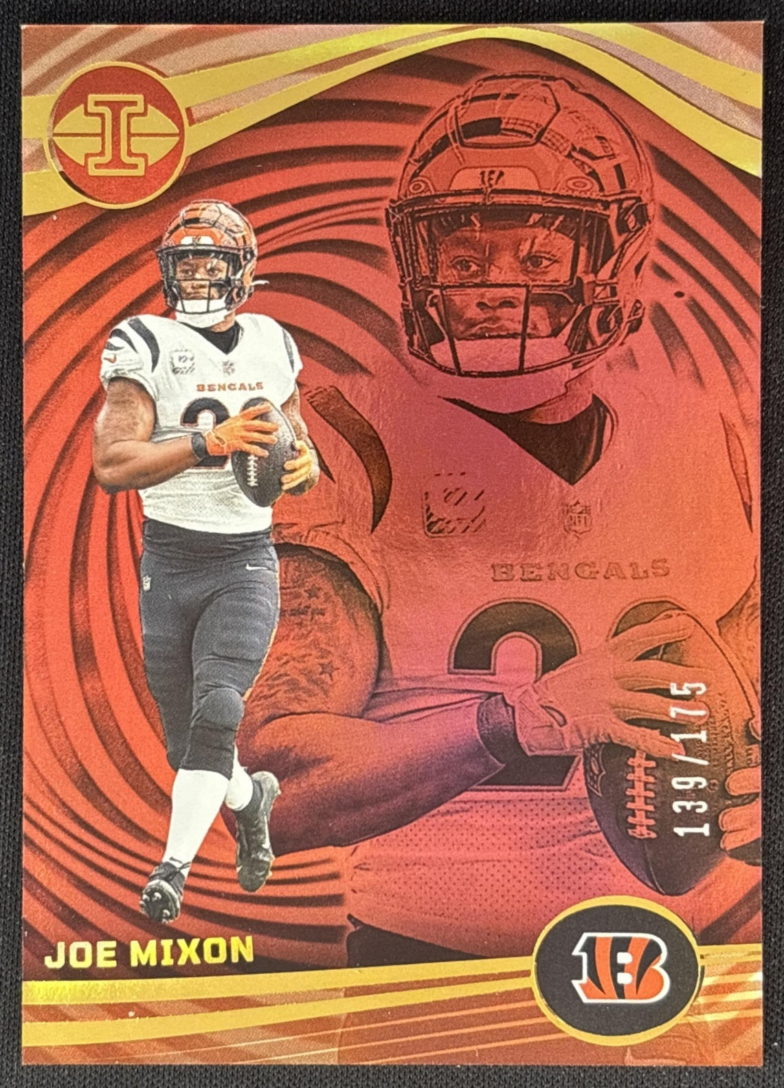 Joe Mixon 2023 Panini Illusions Red Trophy Collection /175 Bengals front