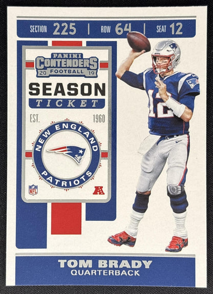 Tom Brady 2019 Panini Contenders Patriots Sports Trading Cards