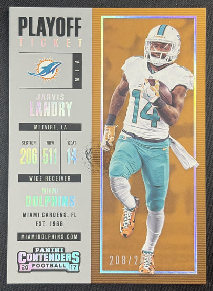 Jarvis Landry 2017 Panini Contenders Playoff Ticket /249 Dolphins