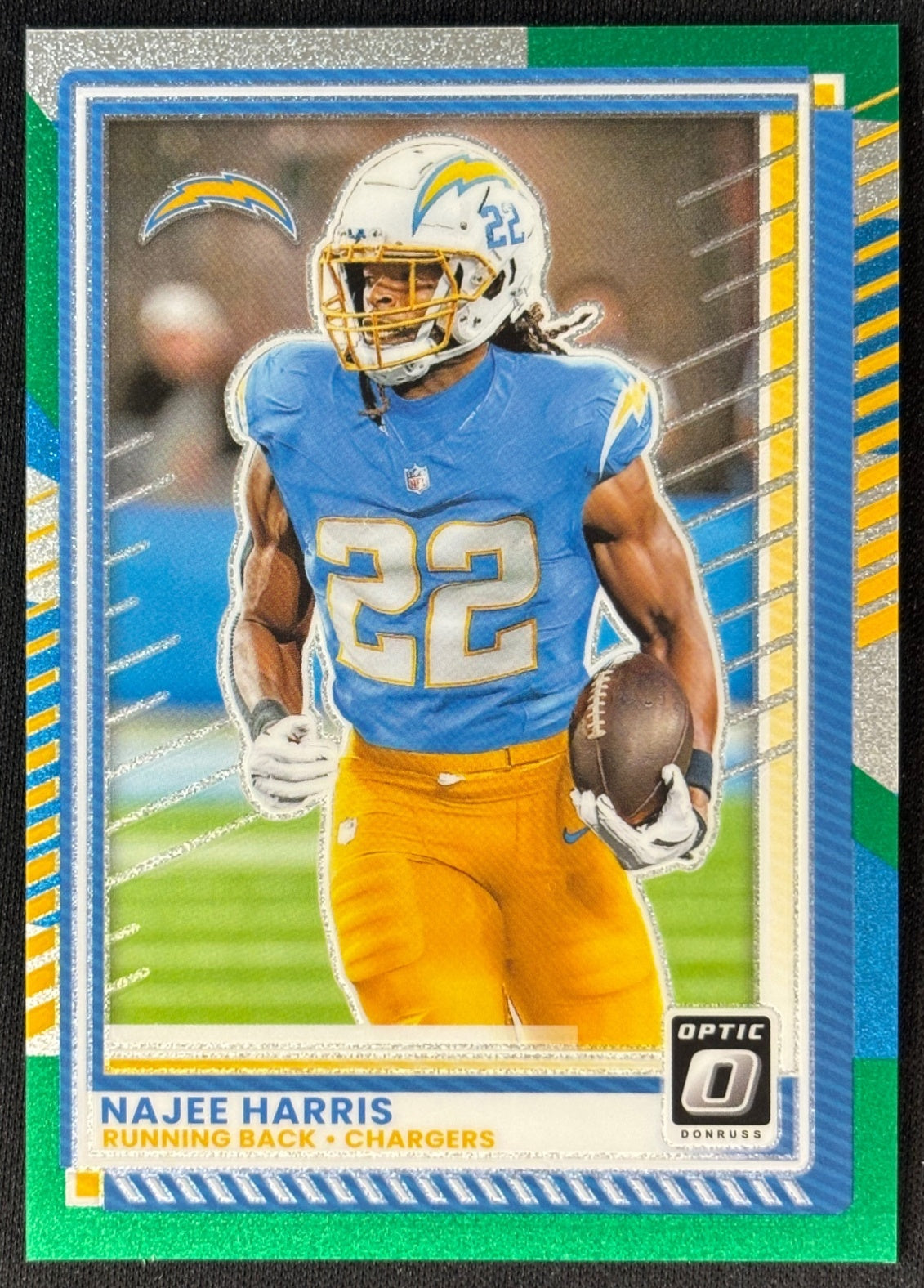 Najee Harris 2025 Donruss Optic Jazz Prizm Chargers Sports Trading Card