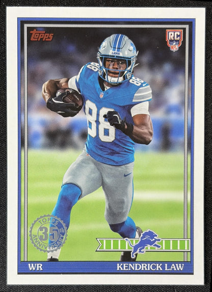 Kendrick Law 2026 Topps 1991 Rookie Lions front