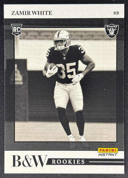Zamir White 2022 Instant Black & Rookies Raiders Sports Trading Card