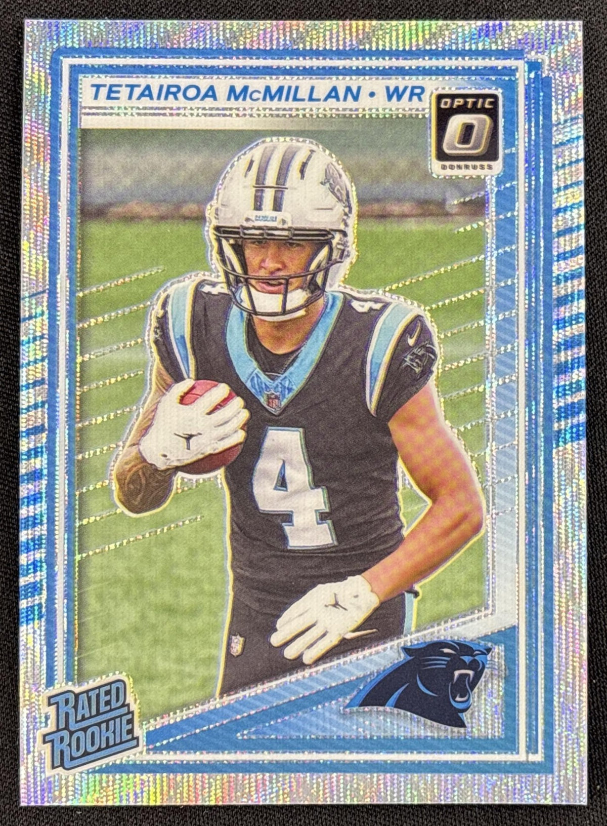 Tetairoa McMillan 2025 Panini Donruss Optic Rated Rookie Wave Prizm /300 Panthers