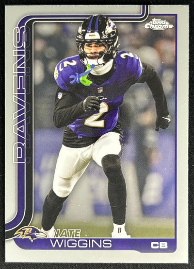 Nate Wiggins 2025 Topps Chrome Ravens Sports Trading Cards