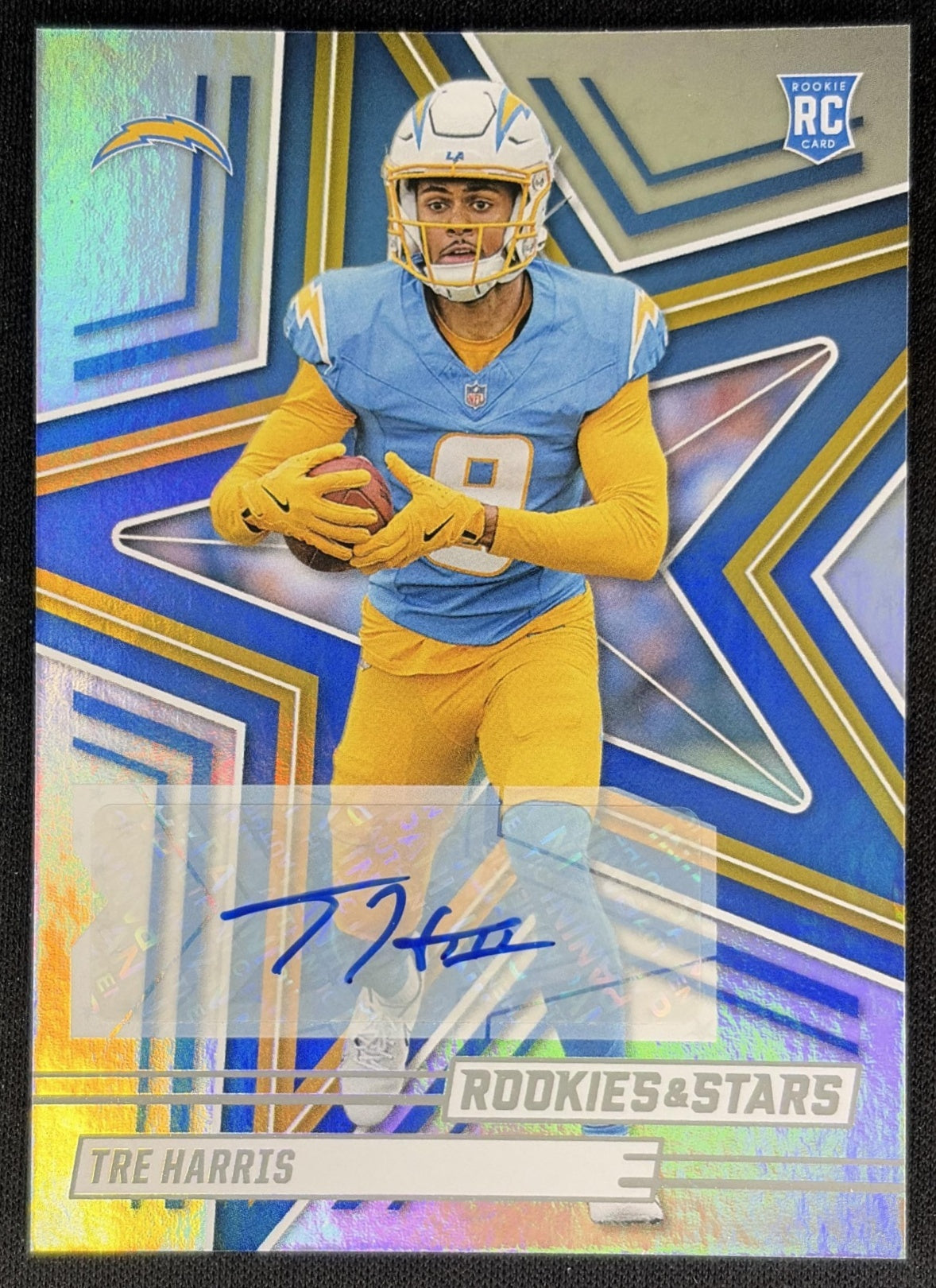 Tre Harris 2025 Panini Rookies & Stars Signatures Chargers Sports Trading Cards