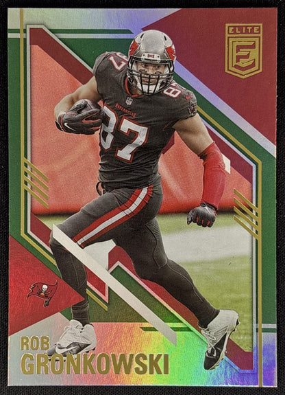 Rob Gronkowski 2021 Panini Donruss Elite Green Buccaneers - Front