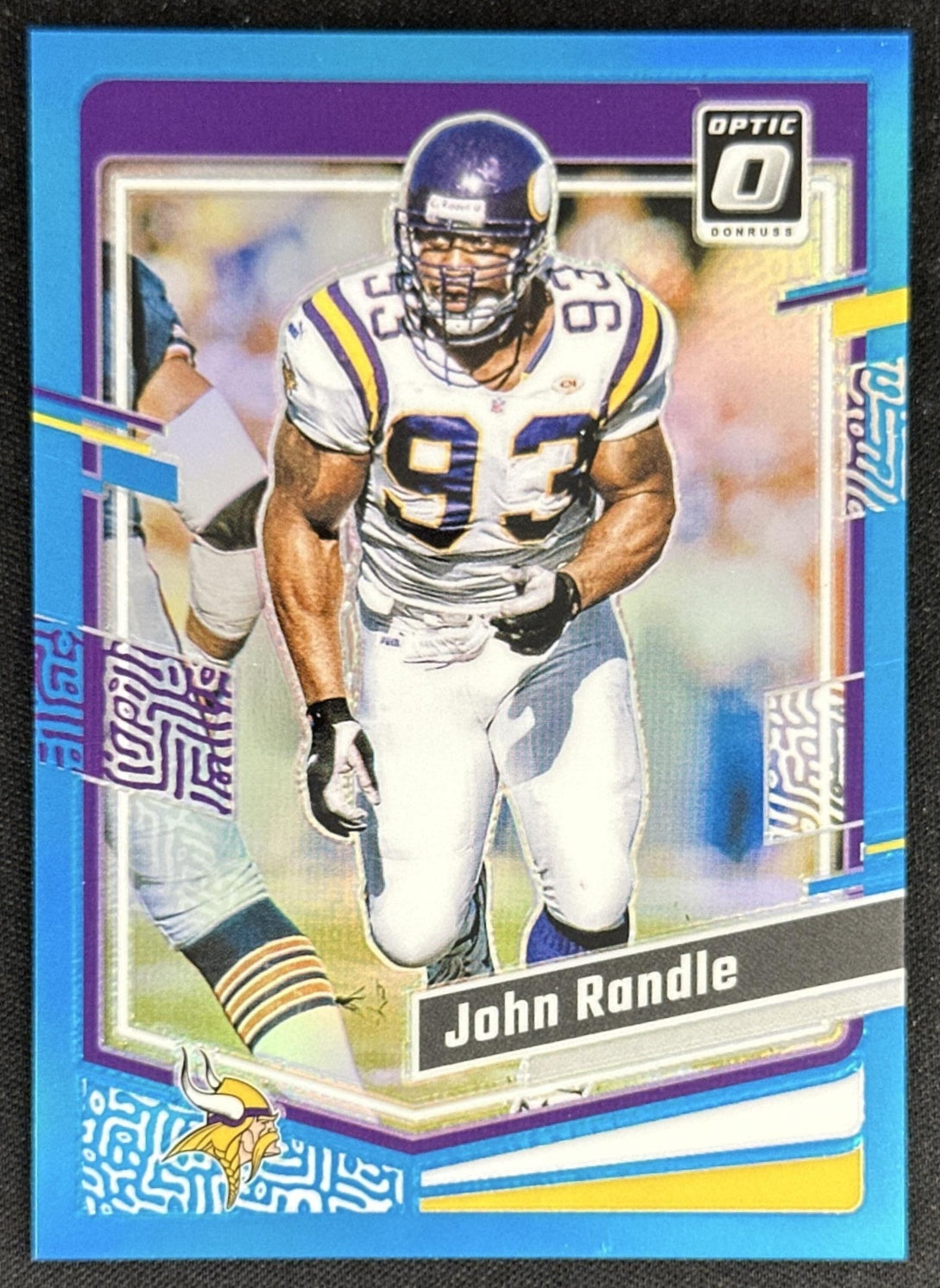 John Randle 2023 Panini Donruss Optic Aqua Prizm /299 Vikings