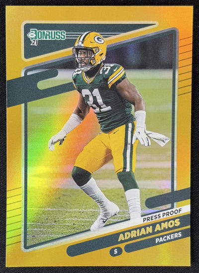 Adrian Amos 2021 Panini Donruss Press Proof Premium Packers Sports Trading Card