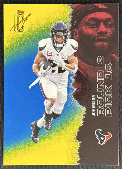 Joe Mixon 2025 Topps Signature Class Veteran Blue & Yellow Foil Texans Sports Trading Cards