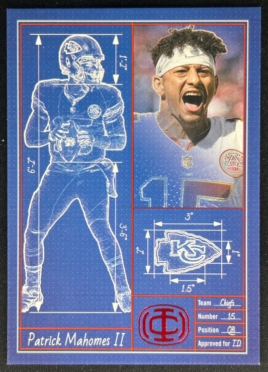 Patrick Mahomes II 2025 Panini Authentically Touchdown Architect Red Chiefs Default Title Sports Trading Cards