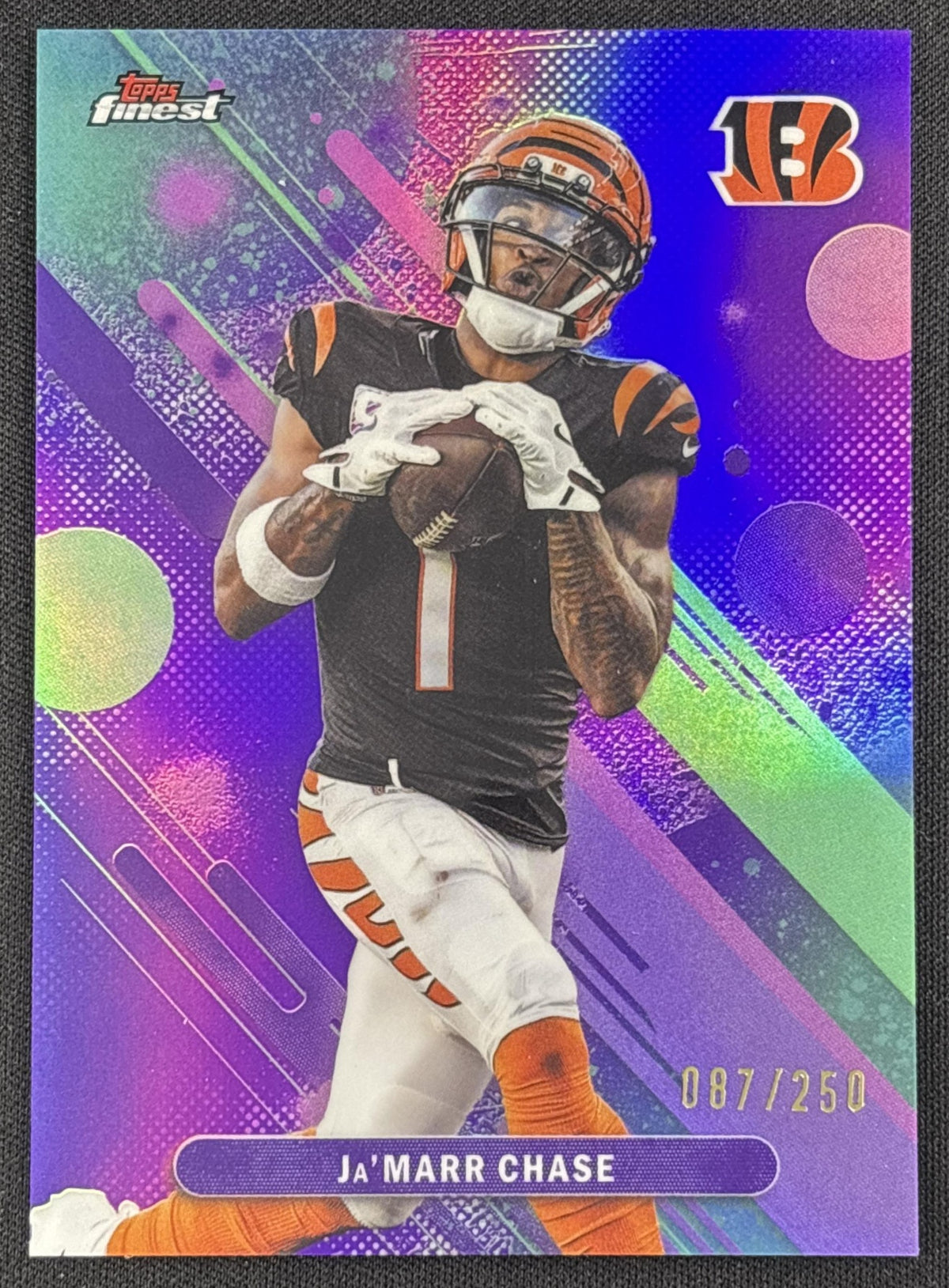 Ja'Marr Chase 2025 Topps Finest Purple Refractor /250 Bengals