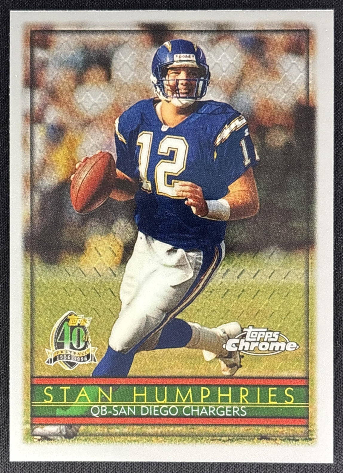 Stan Humphries 1996 Topps Chrome Chargers Sports Trading Cards
