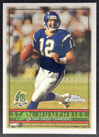 Stan Humphries 1996 Topps Chrome Chargers Sports Trading Cards