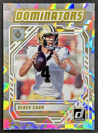 Derek Carr 2025 Panini Donruss Dominators Saints Sports Trading Cards