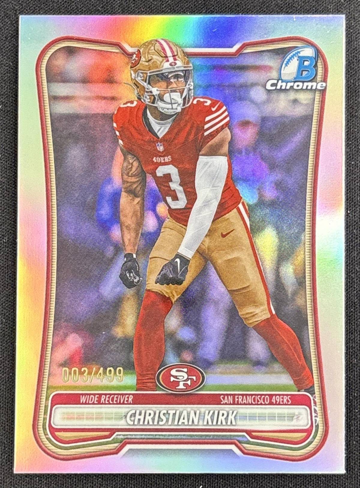 Christian Kirk 2026 Bowman Chrome NFL Refractor /499 49ers