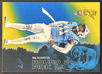 Nic Scourton 2025 Topps Signature Class Rookie Blue & Yellow Foil Panthers front
