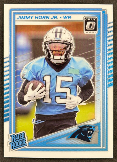 Jimmy Horn Jr. 2025 Donruss Optic Rated Rookie Panthers Sports Trading Card