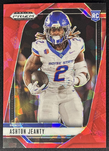 Ashton Jeanty 2025 Panini Prizm Draft Picks Red Ice Raiders front