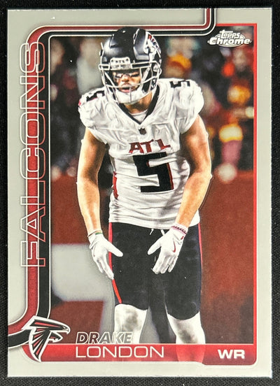 Drake London 2025 Topps Chrome Falcons Default Title Sports Trading Cards