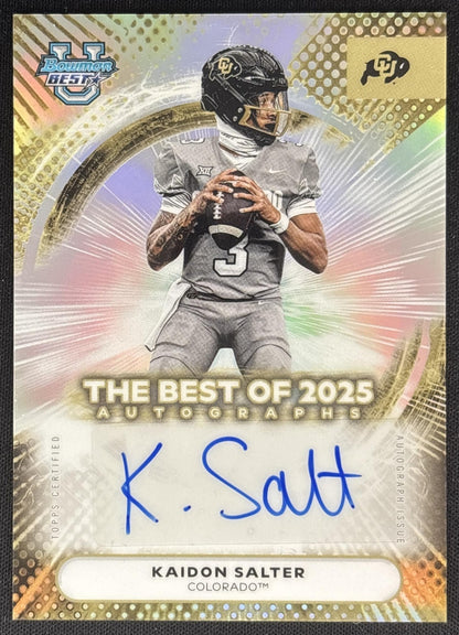 Kaidon Salter 2025 Bowman Best University The Best of Auto Buffaloes 2 Default Title Sports Trading Cards