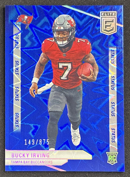 Bucky Irving 2024 Panini Donruss Elite Status Explosion /875 Buccaneers front