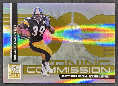 Willie Parker 2007 Donruss Elite Zoning Commission Gold /1000 Steelers front