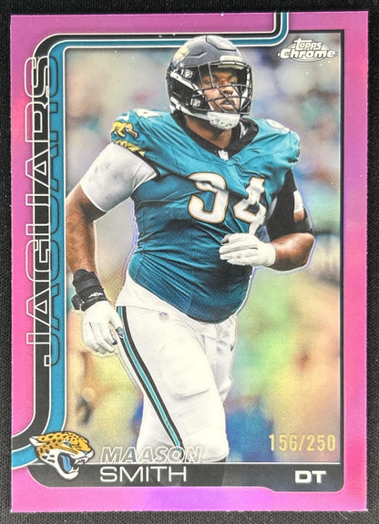 Maason Smith 2025 Topps Chrome Pink Wave Refractor /250 Jaguars
