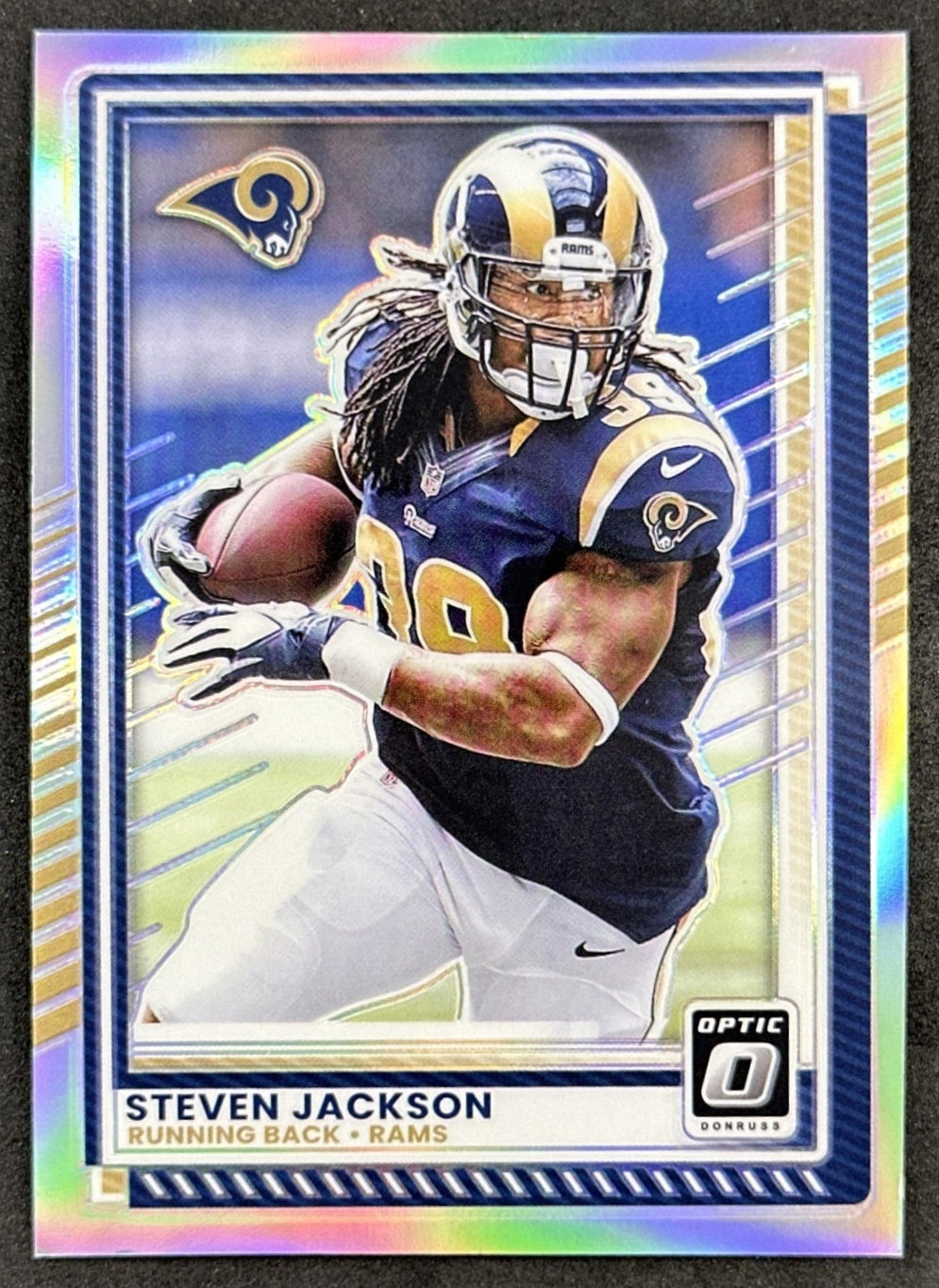 Steven Jackson 2025 Panini Donruss Optic Holo Prizm Rams Front