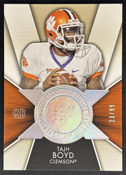 Tajh Boyd 2014 SPx Finite Radiance /99 Tigers front