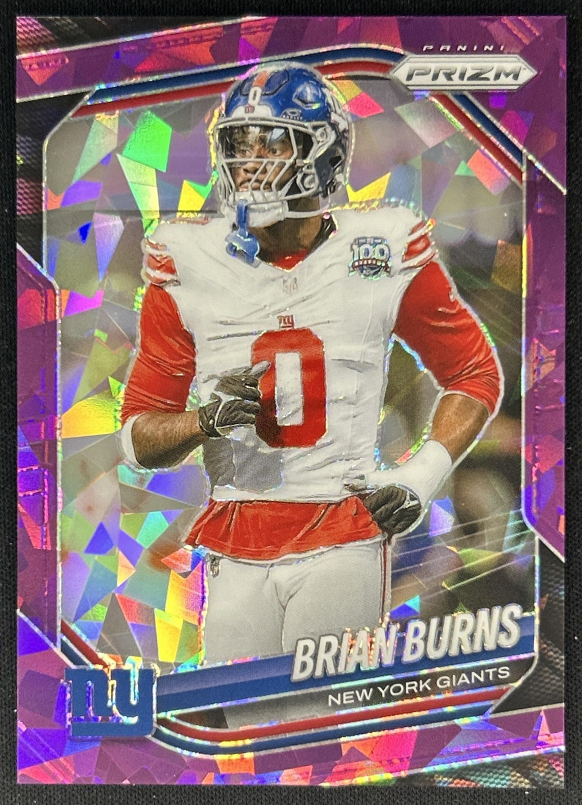 Brian Burns 2025 Panini Prizm Purple Ice /225 Giants
