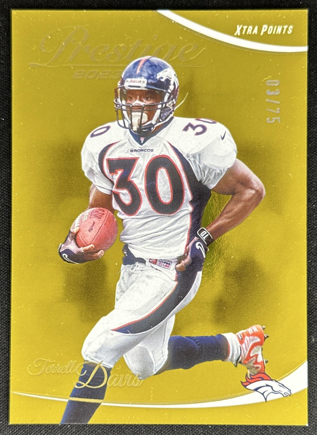 Terrell Davis 2023 Panini Prestige Xtra Points Gold /75 Broncos