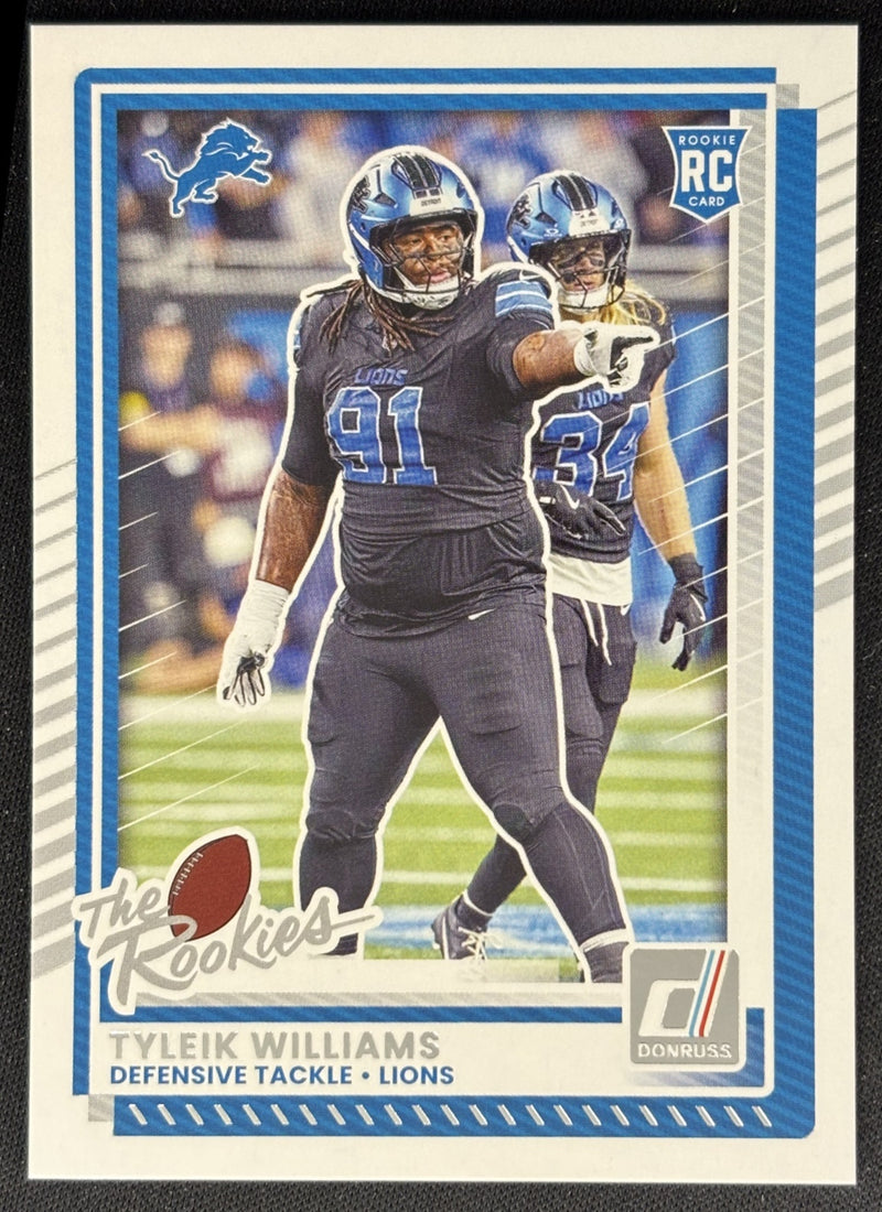 Tyleik Williams 2025 Panini Donruss Rookies & Highlights Lions