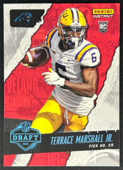 Terrace Marshall Jr. 2021 Panini Instant NFL Draft Night Panthers Sports Trading Cards