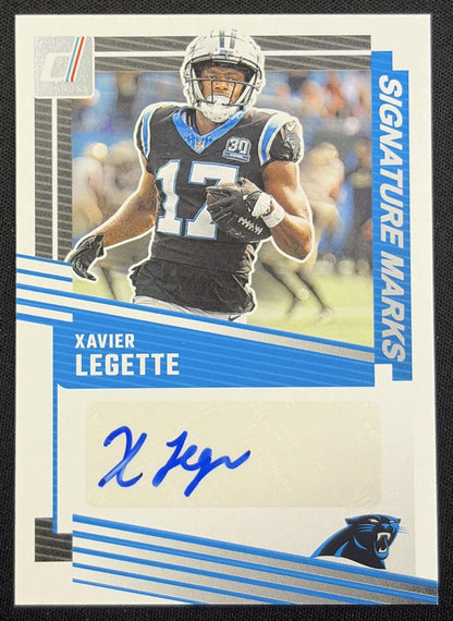 Xavier Legette 2025 Panini Donruss Signature Marks Panthers