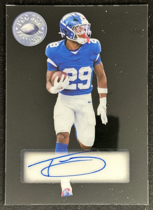 Tyrone Tracy Jr. 2025 Leaf Pro Set Metal Platinum Prismatic Black /10 Giants Sports Trading Card