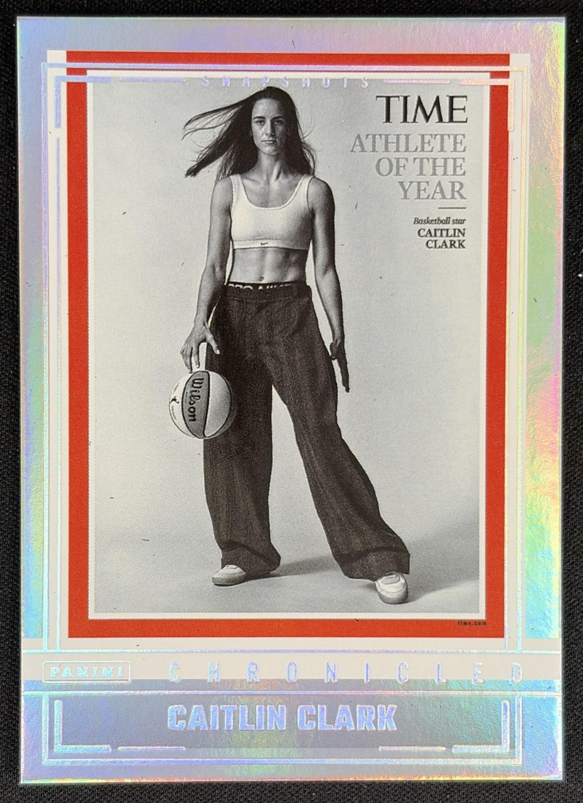 Caitlin Clark 2025 Panini Chronicled Snap Shots Holo Fever