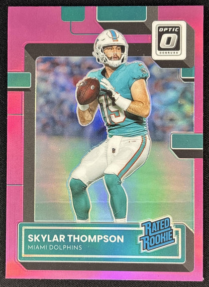 Skylar Thompson 2022 Panini Donruss Optic Pink Dolphins