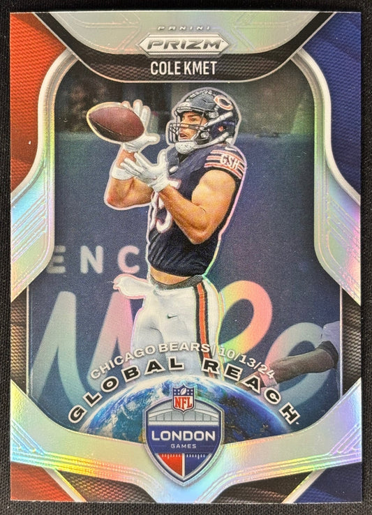 Cole Kmet 2025 Prizm Global Reach Silver Bears