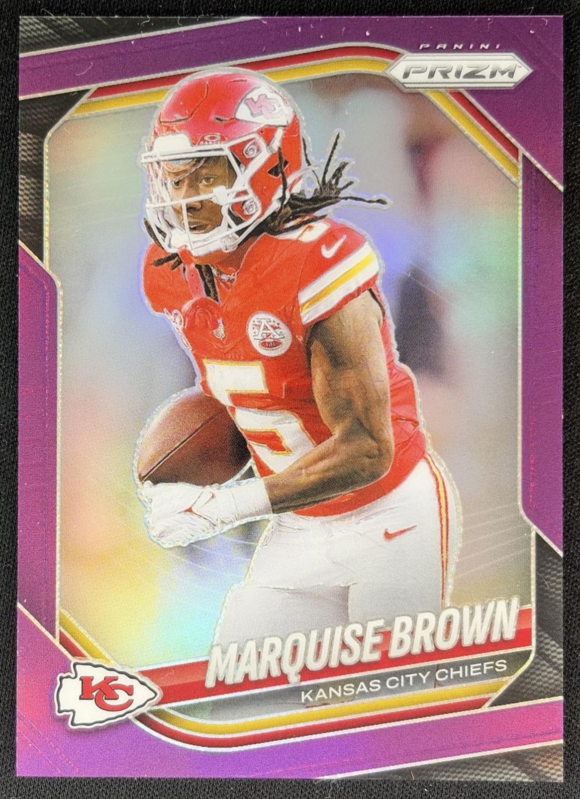 Marquise Brown 2025 Panini Prizm Purple /125 Chiefs