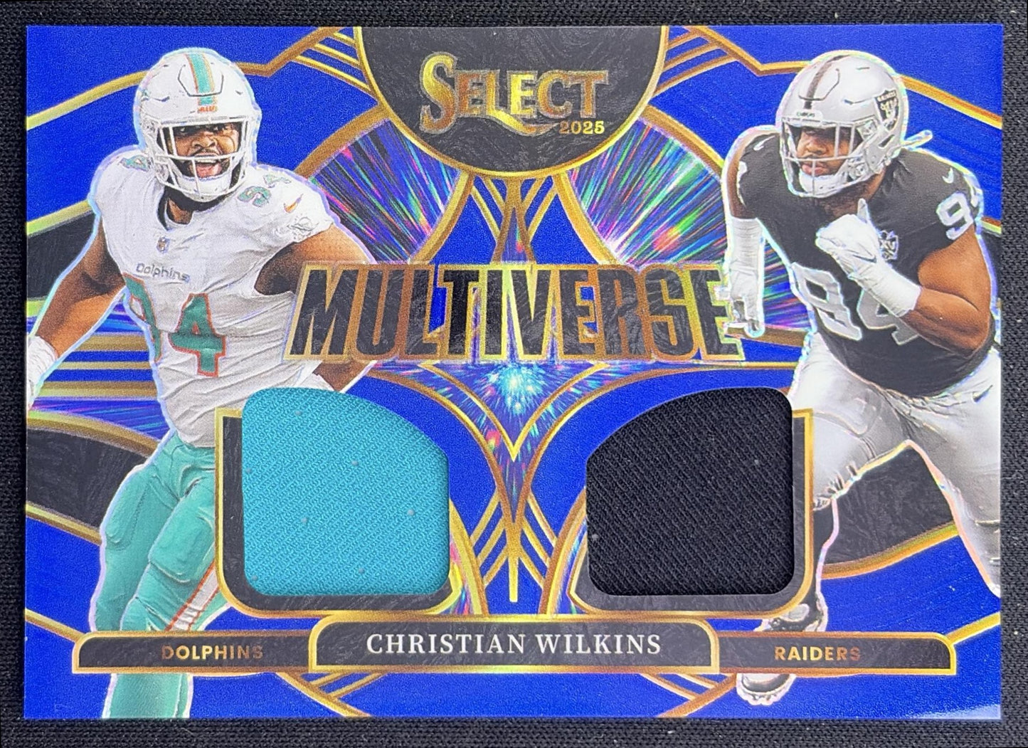 Christian Wilkins 2025 Panini Select Multiverse Jerseys Blue Prizm