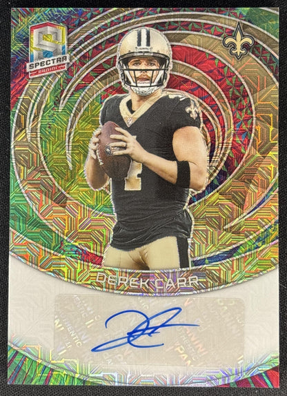 Derek Carr 2023 Panini Spectra Signatures Meta /25 Saints