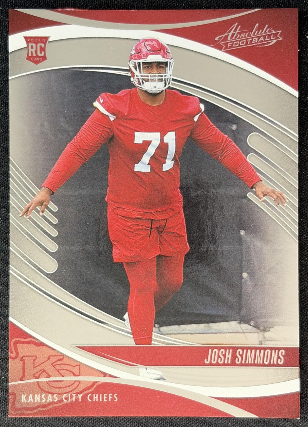 Josh Simmons 2025 Panini Absolute Rookies Chiefs Sports Trading Cards