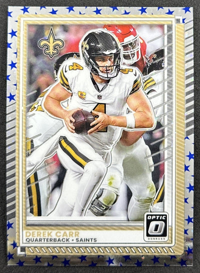 Derek Carr 2025 Panini Donruss Optic Stars Prizm Saints Default Title Sports Trading Cards