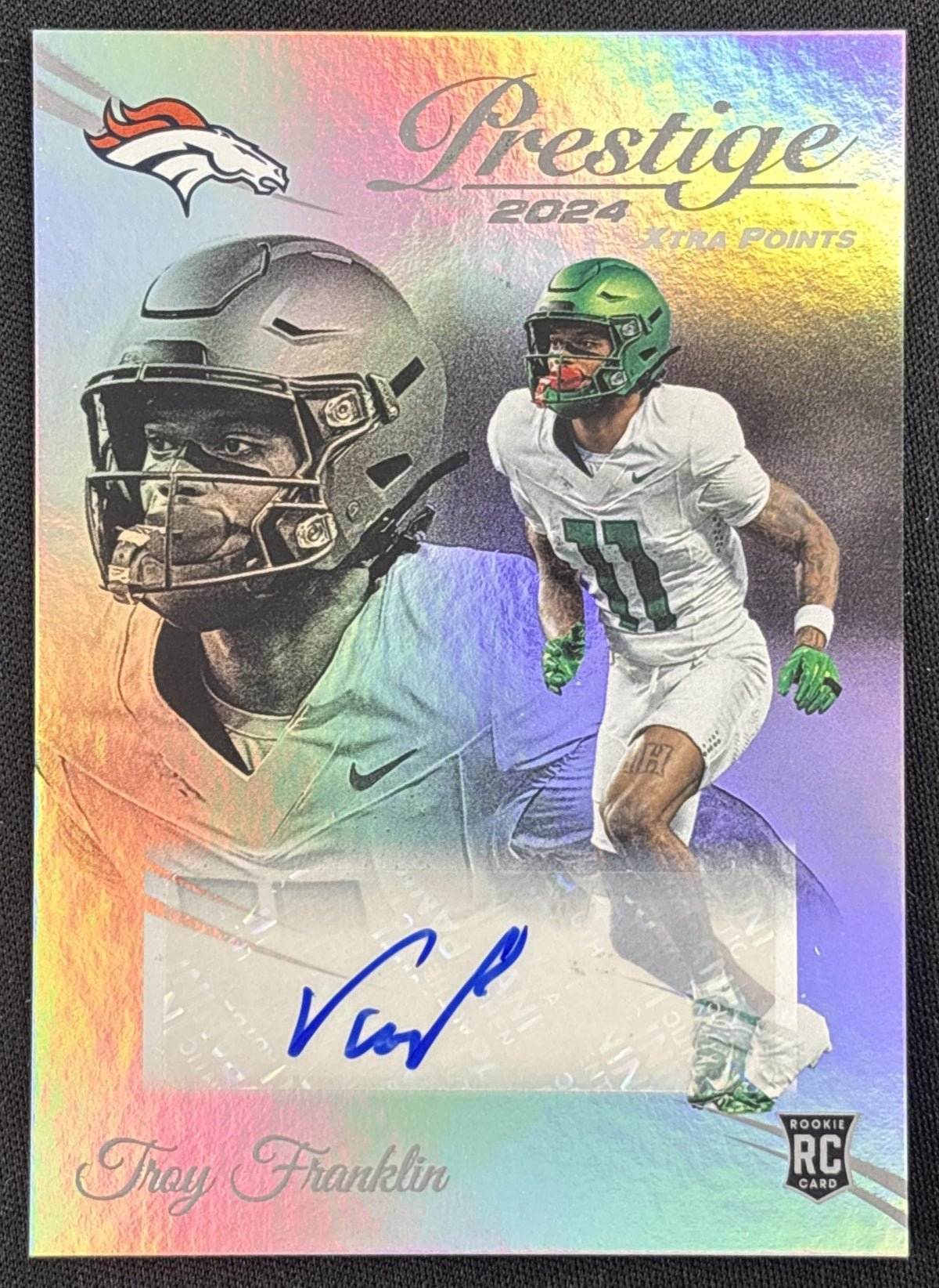 Troy Franklin 2024 Panini Prestige Xtra Points Signatures Premium Broncos