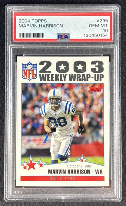Marvin Harrison 2004 Topps 1st Edition PSA 10 Colts Front