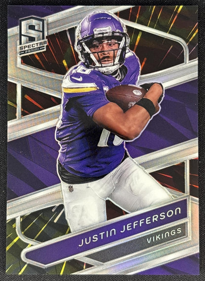Justin Jefferson 2024 Panini Spectra Hyper /75 Vikings Sports Trading Cards