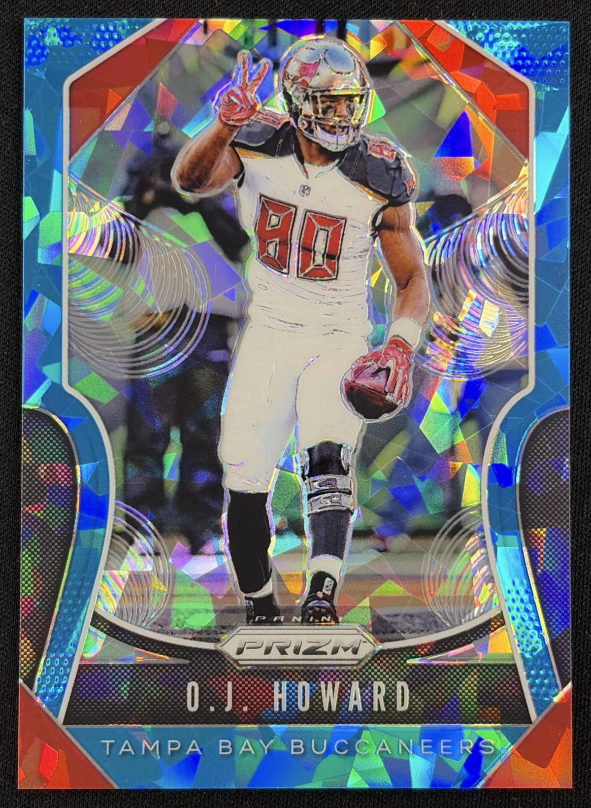O.J. Howard 2019 Panini Prizm Blue Ice Prizm /99 Buccaneers - Front