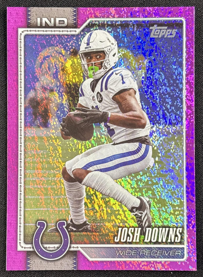 Josh Downs 2026 Topps Pink Holo Foil Colts