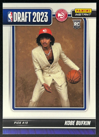 Kobe Bufkin 2023 Panini Instant NBA Draft Night Hawks Sports Trading Cards