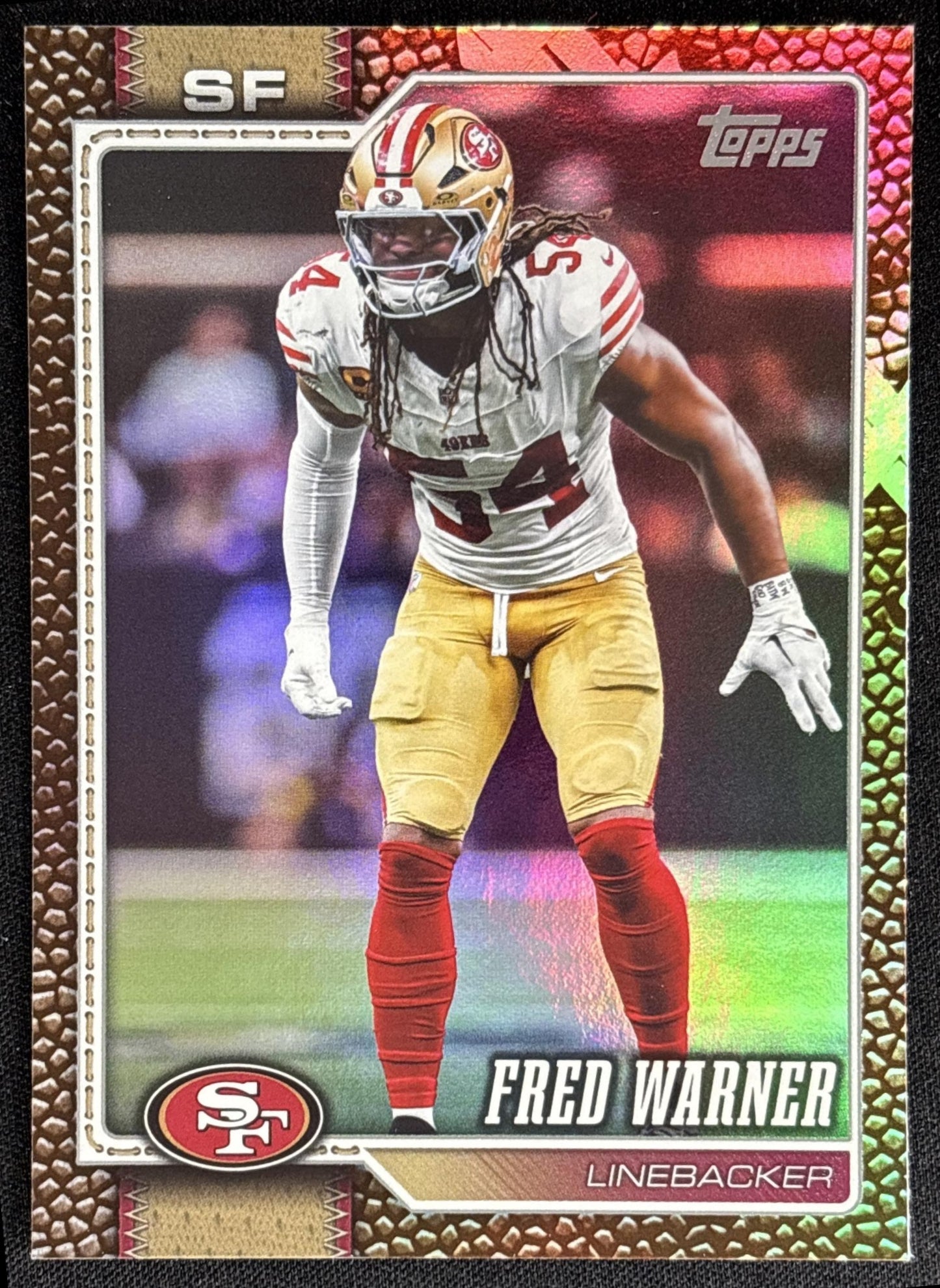 Fred Warner 2026 Topps Football Leather Foil 49ers